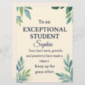 Elegant Gefeliciteerd Kaart voor een bijzondere St (Voorkant / Achterkant)