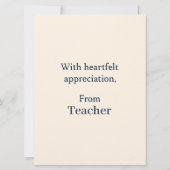 Elegant Gefeliciteerd Kaart voor een bijzondere St (Achterkant)