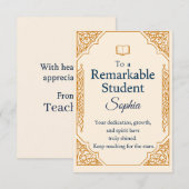 Elegant Gefeliciteerd Kaart voor een bijzondere St (Voorkant / Achterkant)