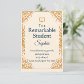 Elegant Gefeliciteerd Kaart voor een bijzondere St (Staand voorkant)