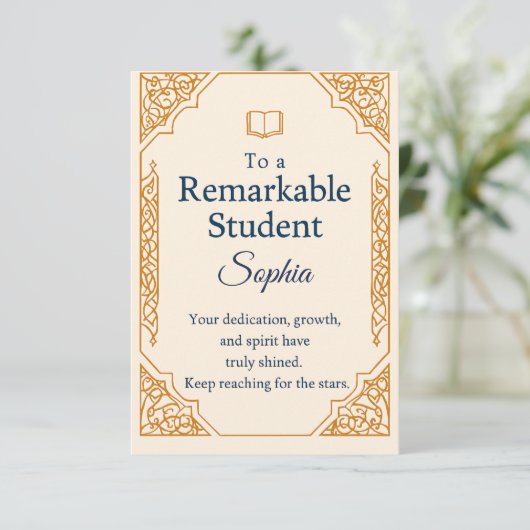 Elegant Gefeliciteerd Kaart voor een bijzondere St (Staand voorkant)