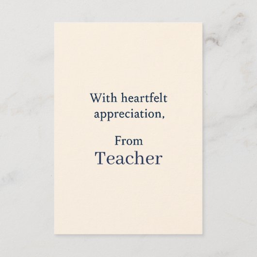 Elegant Gefeliciteerd Kaart voor een bijzondere St (Achterkant)