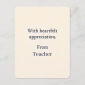 Elegant Gefeliciteerd Kaart voor een bijzondere St (Achterkant)