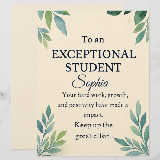 Elegant Gefeliciteerd Kaart voor een bijzondere St Briefhoofd (Voorkant / Achterkant)