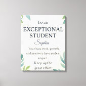 Elegant Gefeliciteerd Kaart voor een bijzondere St Canvas Afdruk (Voorkant)