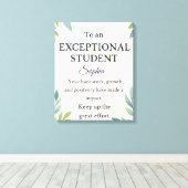 Elegant Gefeliciteerd Kaart voor een bijzondere St Canvas Afdruk (Insitu (Houten vloer))