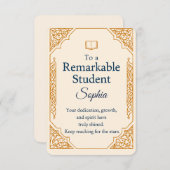 Elegant Gefeliciteerd Kaart voor een opmerkelijke  (Voorkant / Achterkant)