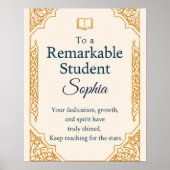 Elegant Gefeliciteerd Kaart voor een opmerkelijke Poster (Voorkant)