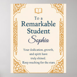 Elegant Gefeliciteerd Kaart voor een opmerkelijke  Poster