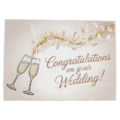 Elegant "Gefeliciteerd met jullie bruiloft" Groot Cadeauzakje (Achterkant)