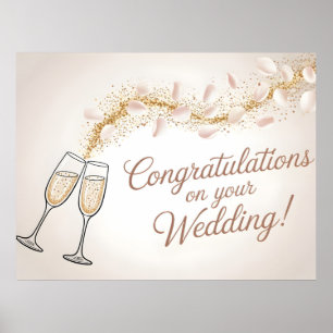 Elegant "Gefeliciteerd met jullie bruiloft" Poster
