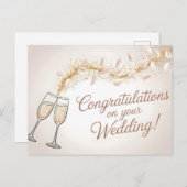 Elegant "Gefeliciteerd met jullie trouwen"  Briefkaart (Voorkant / Achterkant)