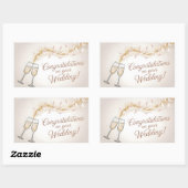 Elegant "Gefeliciteerd met jullie trouwen"  Rechthoekige Sticker (Vel)
