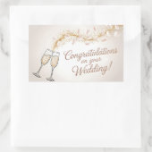 Elegant "Gefeliciteerd met jullie trouwen"  Rechthoekige Sticker (Tas)