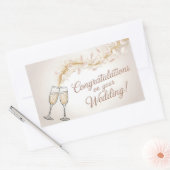 Elegant "Gefeliciteerd met jullie trouwen"  Rechthoekige Sticker (Envelop)