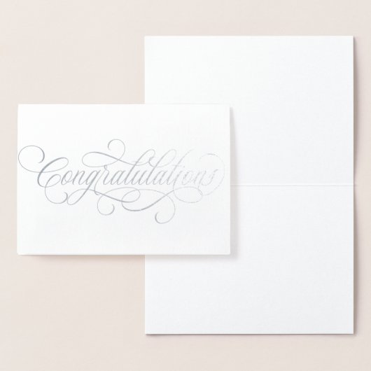 Elegant Gefeliciteerd, script Folie Kaarten (Display)