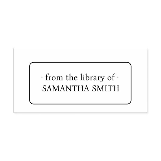 ELEGANT GEFRAMDE NAAM EX-LIBRIS BIBLIOTHEEK RUBBERSTEMPEL (Afrduk)