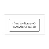 ELEGANT GEFRAMDE NAAMBOEKPLAAT BIBLIOTHEEK RUBBERSTEMPEL (Afrduk)