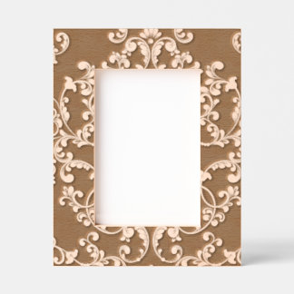 Elegant gegraveerd Damask Floral Pattern Lijst