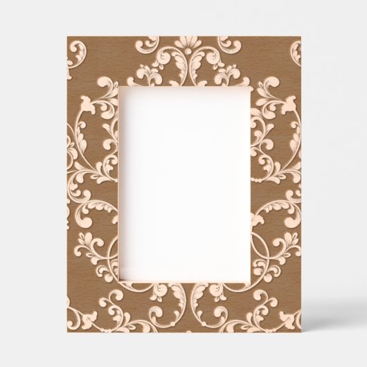 Elegant gegraveerd Damask Floral Pattern Lijst (Voorkant)