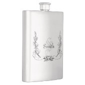 Elegant gegraveerd monogram heupfles (Rechts)