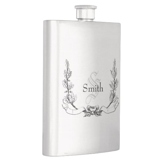 Elegant gegraveerd monogram heupfles (Rechts)