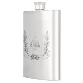 Elegant gegraveerd monogram heupfles (Links)