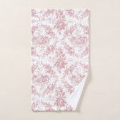 Elegant gegraveerd Roze en Witte Floral Toile Bad Handdoek (Handdoek)