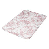 Elegant gegraveerd Roze en Witte Floral Toile Badmat (Gekanteld)