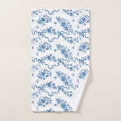 Elegant gegraveerde blauwe Rozen en linten Bad Handdoek (Handdoek)