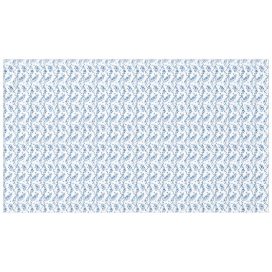 Elegant gegraveerde blauwe Rozen en linten Tafelkleed (Voorkant (Horizontaal))