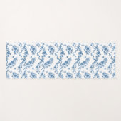 Elegant  gegraveerde blauwe Rozen en linten Yogamat (Voorkant (horizontaal))