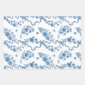 Elegant  gegraveerde Rozen en linten Inpakpapier Vel (Voorkant)