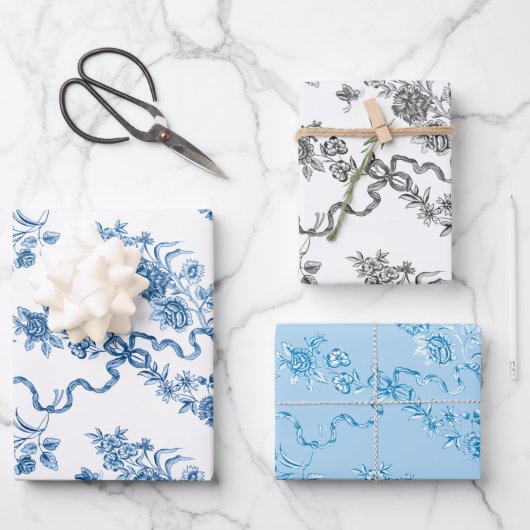 Elegant  gegraveerde Rozen en linten Inpakpapier Vel (Voorkant)