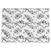 Elegant  gegraveerde zwarte Rozen en linten Groot Cadeauzakje (Voorkant)