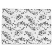 Elegant  gegraveerde zwarte Rozen en linten Groot Cadeauzakje (Achterkant)