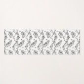 Elegant  gegraveerde zwarte Rozen en linten Yogamat (Voorkant (horizontaal))