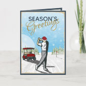 Elegant  geïnspireerd golfkerst feestdagen kaart (Voorkant)