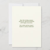 Elegant  geïnspireerd golfkerst feestdagenkaart (Achterkant)