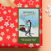 Elegant  geïnspireerd golfkerst rechthoekige sticker