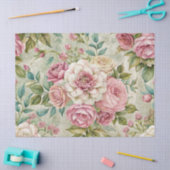 Elegant  geïnspireerd roze bloemenweefsel papier (Craft)