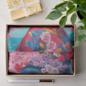 Elegant Geisha en Cherry Blossom tissuepapier (Geschenk)