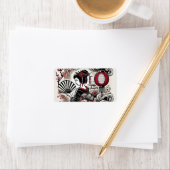 Elegant Geisha Retour Adreslabel Etiket (Insitu)