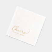 Elegant gejuich kalligrafie Cocktail Wedding Folie Servetten (Links)