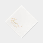 Elegant gejuich kalligrafie Cocktail Wedding Folie Servetten (Rechts)