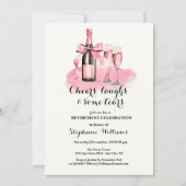 Elegant gejuich lacht tranen champagne pensioen kaart (Voorkant)