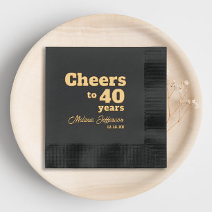 Elegant gejuich voor 40 jaar 40ste verjaardag folie servetten