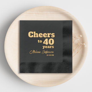 Elegant gejuich voor 40 jaar 40ste verjaardag folie servetten