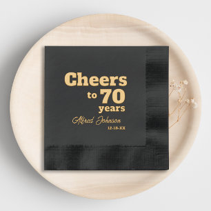 Elegant gejuich voor 70 jaar 70ste verjaardag folie servetten