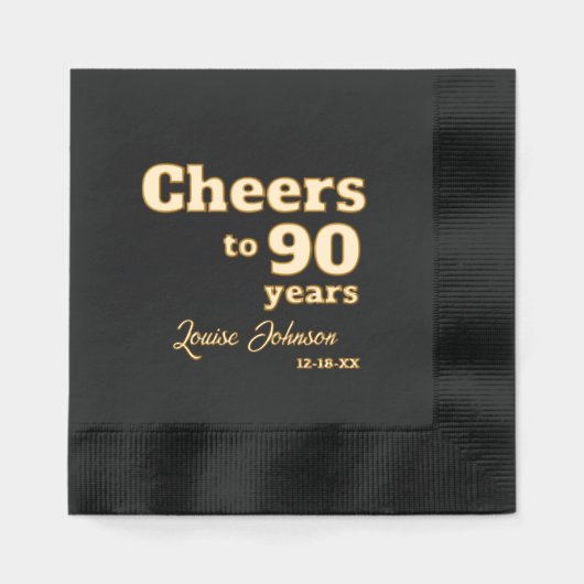 Elegant gejuich voor 90 jaar 90ste verjaardagsfees folie servetten (Voorkant)
